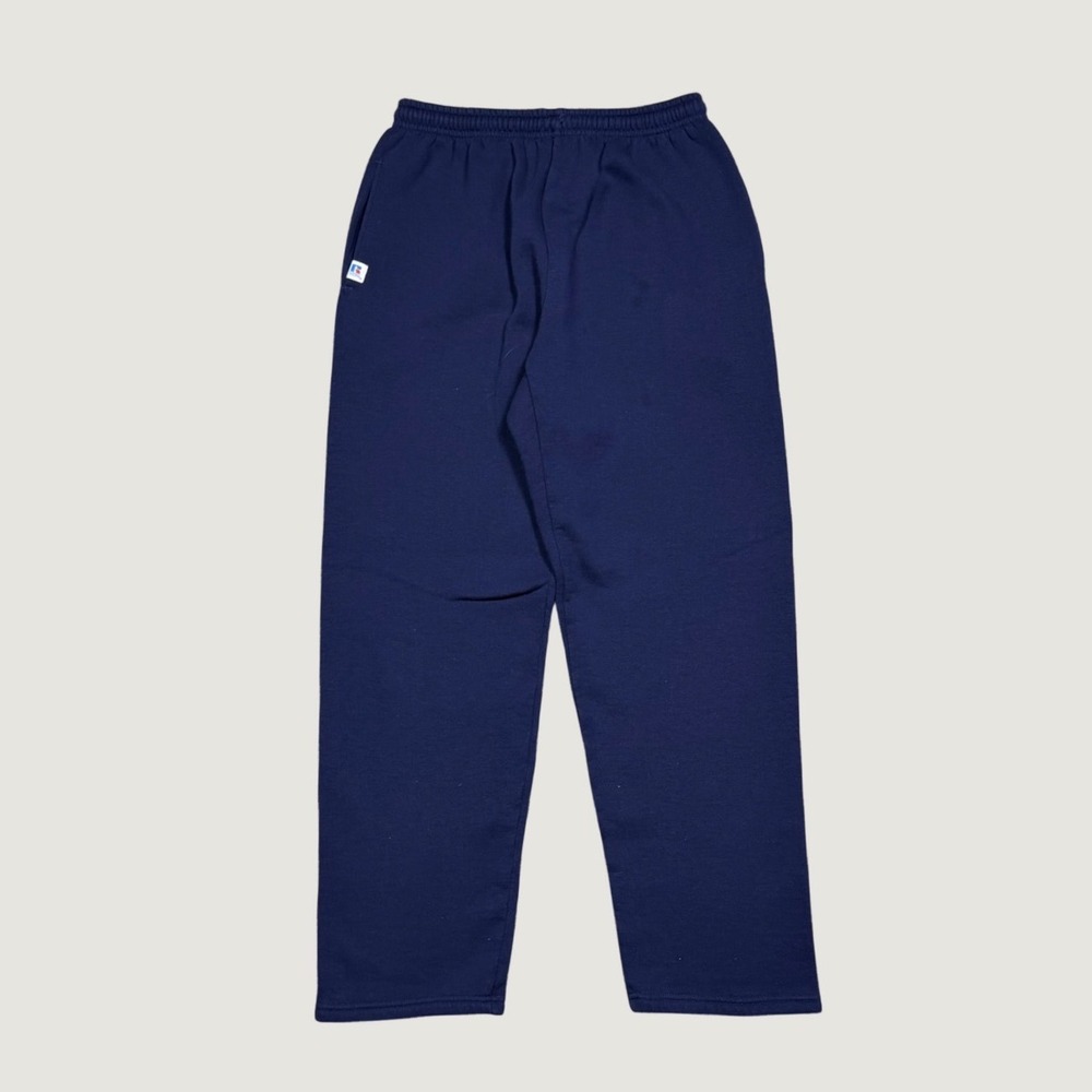 Russell Athletic Mens Navy Blue Fleece Sweatpants Straight Leg Medium